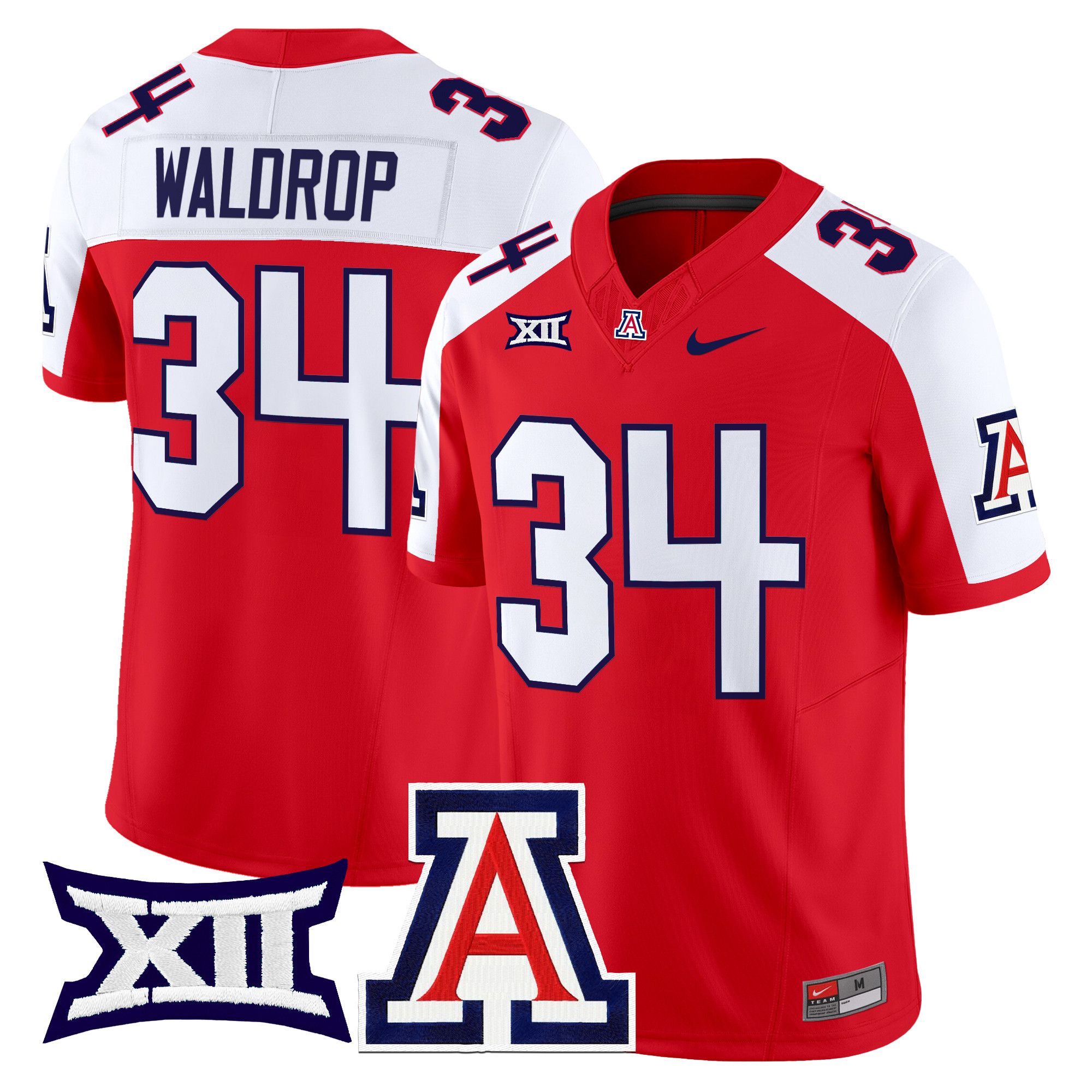 Men Arizona Wildcats #34 Waldrop Red Nike 2024 Vapor Limited NCAA Jersey